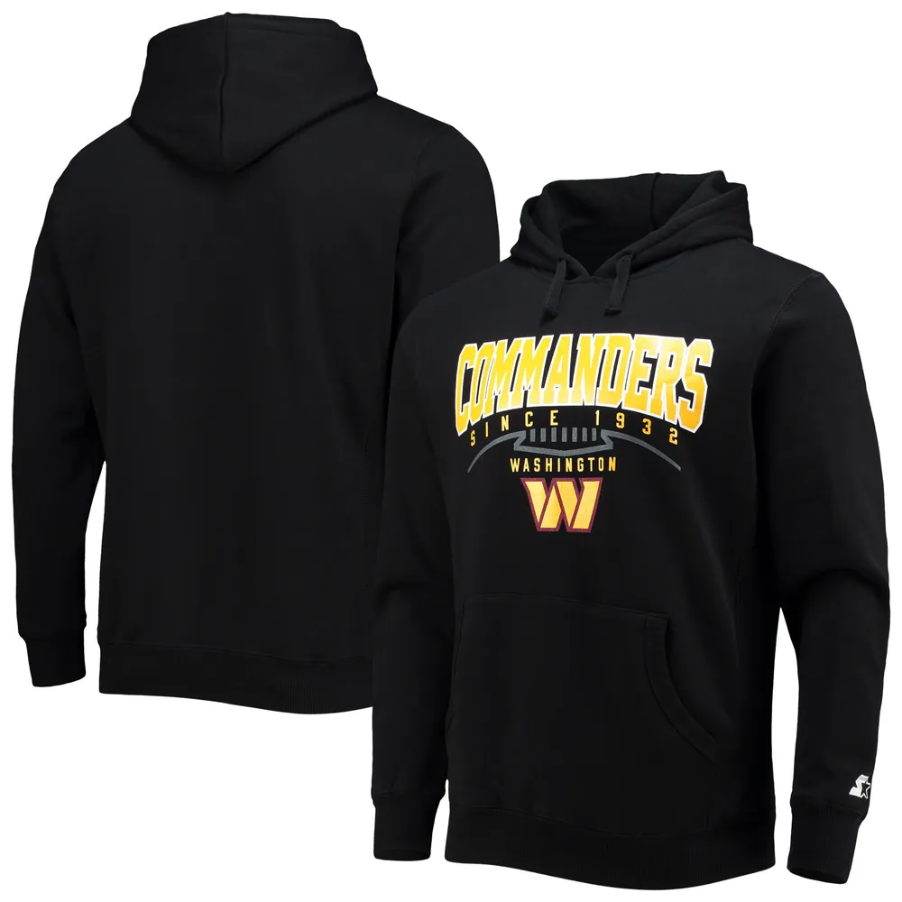 Men's Antigua Black Washington Commanders Victory Pullover Hoodie Size: Small