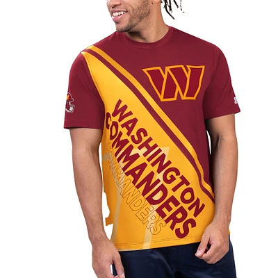 Men's Starter Burgundy/Gold Washington Commanders Finish Line Extreme Graphic T-Shirt