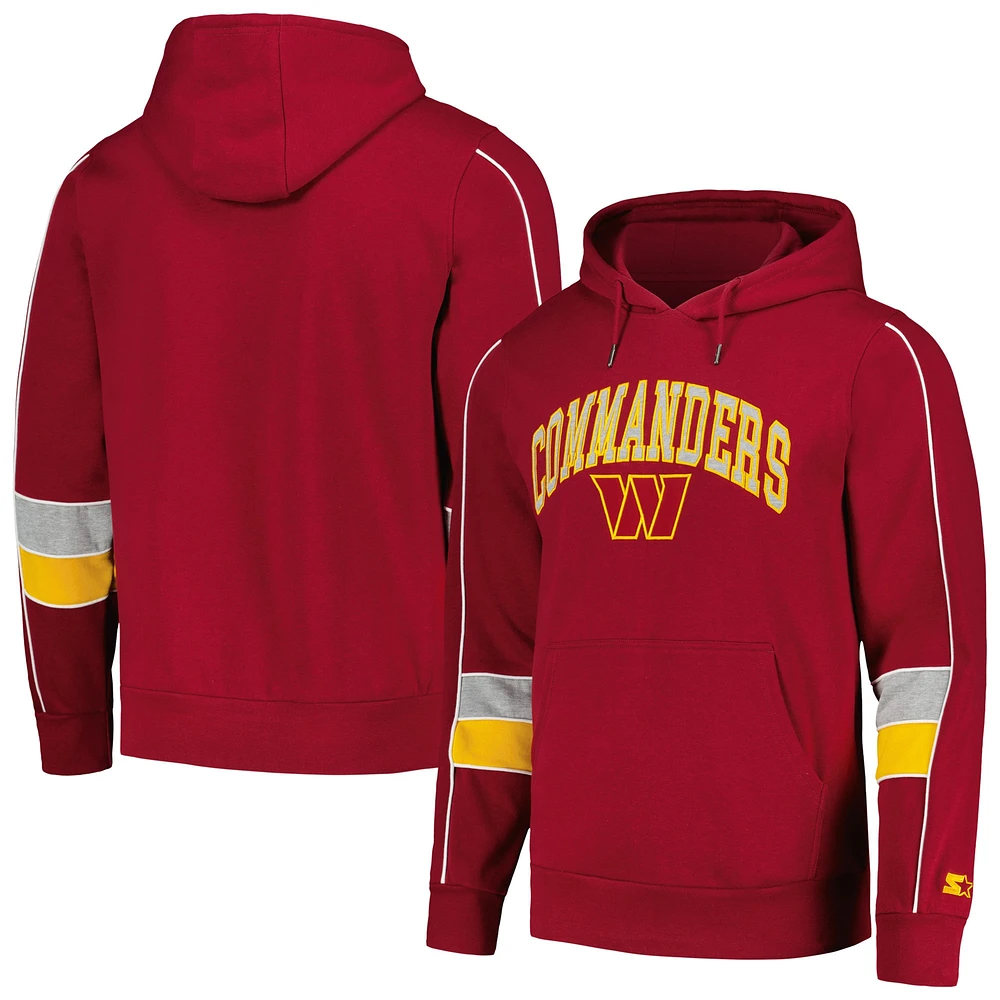 Sweat à capuche pour hommes Starter Burgundy Washington Commanders Captain