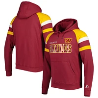 Sweat à capuche raglan Starter Washington Commanders Draft Fleece bordeaux pour homme