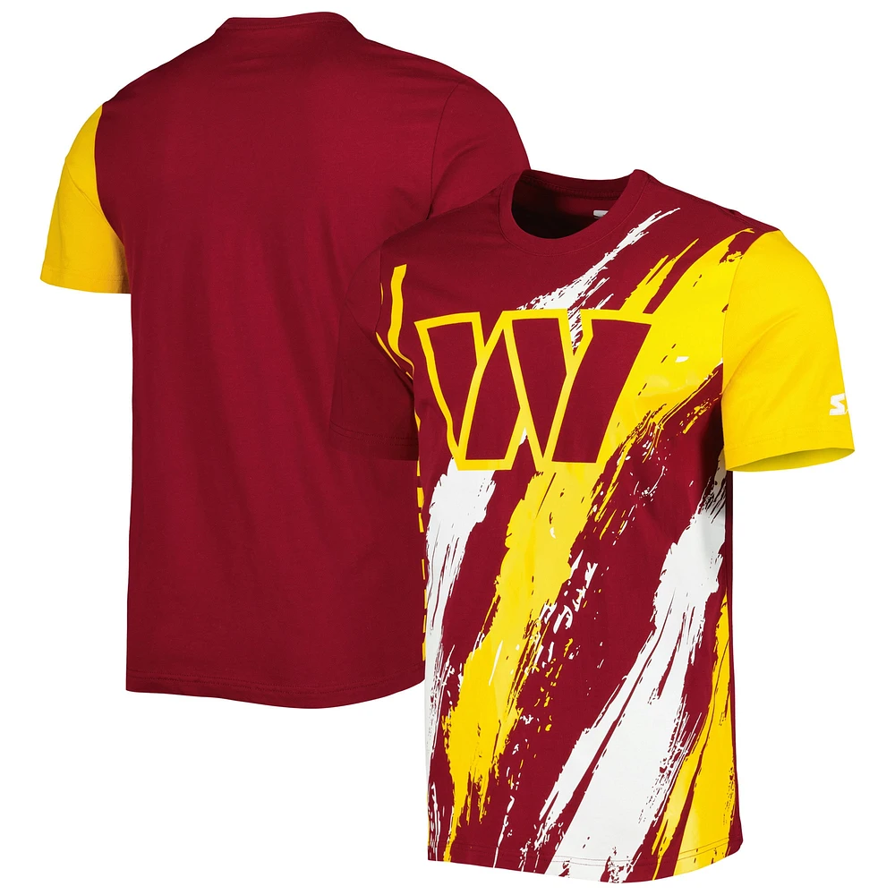 T-shirt Starter bordeaux Washington Commanders Extreme Defender pour homme