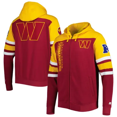 Washington Commanders Burgundy/Yellow Leader Satin Jacket