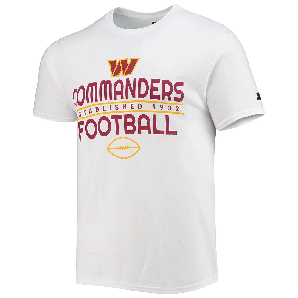 T-shirt blanc Starter Washington Commanders Prime Time pour homme