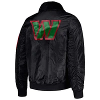 Veste Starter x Ty Mopkins pour homme Black Washington Commanders History Month Satin Full-Zip Jacket