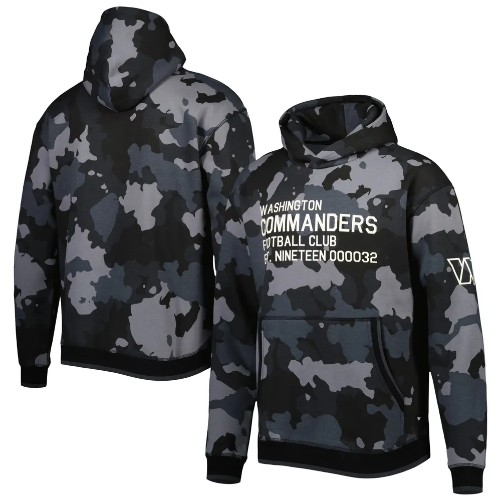 Men's The Wild Collective Black Washington Commanders Camo Pullover Hoodie