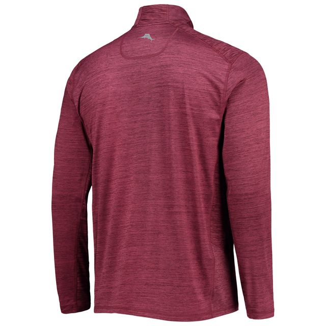 Haut à demi-zip Tommy Bahama bordeaux Washington Commanders Delray pour hommes