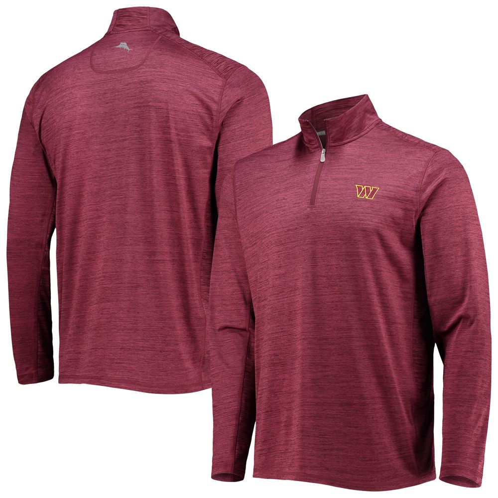 Men's Tommy Bahama Burgundy Washington Commanders Delray Half-Zip Top