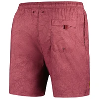 Tommy Bahama Burgundy Washington Commanders Naples Layered Leaves Short de bain pour homme