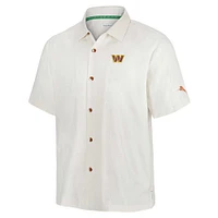 Chemise boutonnée blanche pour homme Tommy Bahama Washington Commanders Coconut Matchup Camp