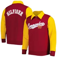 Sweat Tommy Hilfiger pour homme bordeaux/doré Washington Commanders Aiden Quarter-Zip