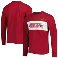 Men's New Era Burgundy Washington Commanders Combine Authentic Stated Long Sleeve T-Shirt