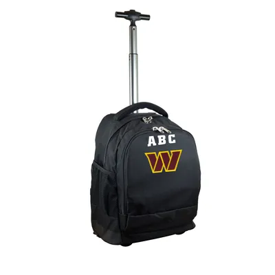 Washington Commanders MOJO 19'' Personalized Premium Wheeled Backpack - Black