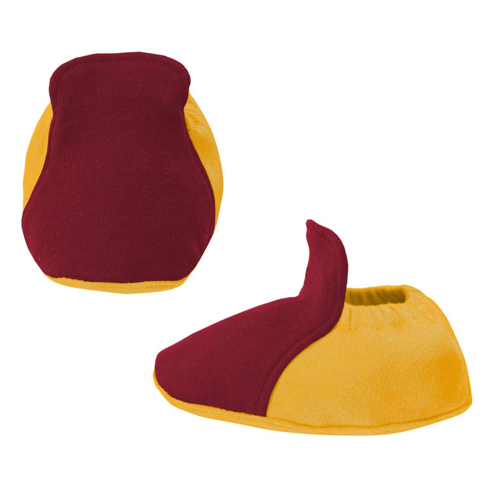 Newborn & Infant Burgundy/Gold Washington Commanders Little Champ Three-Piece Bodysuit Bib Booties Set