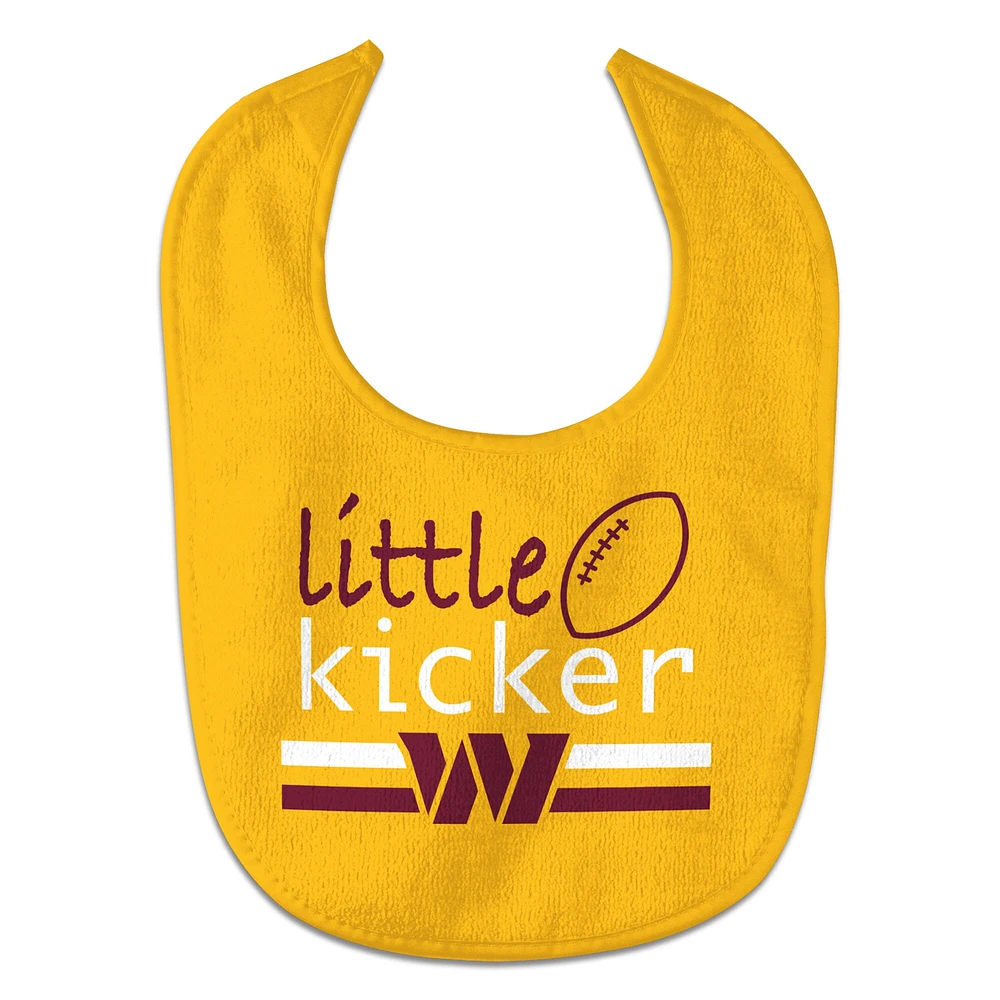 Nouveau-né et nourrisson WinCraft Washington Commanders Little Kicker - Bavoir bébé