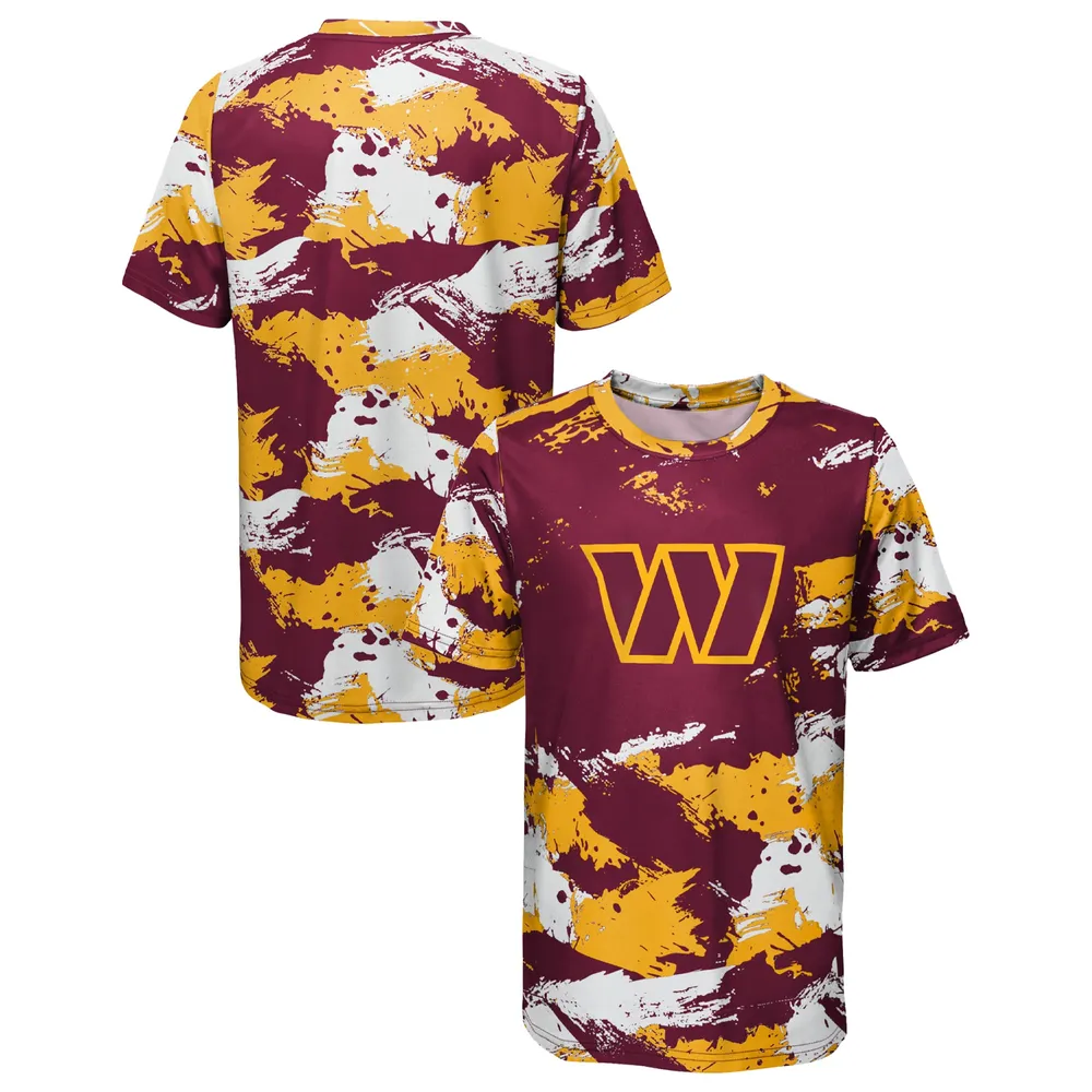 Washington Commanders Preschool Cross Pattern T-Shirt - Burgundy/Gold