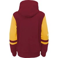 Preschool Burgundy Washington Commanders Stadium Color Block Full-Zip Hoodie