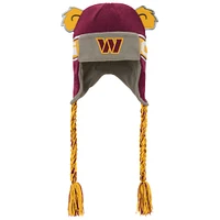 Bonnet en tricot bordeaux pour enfants d'âge préscolaire Washington Commanders Wordmark Ears Trooper