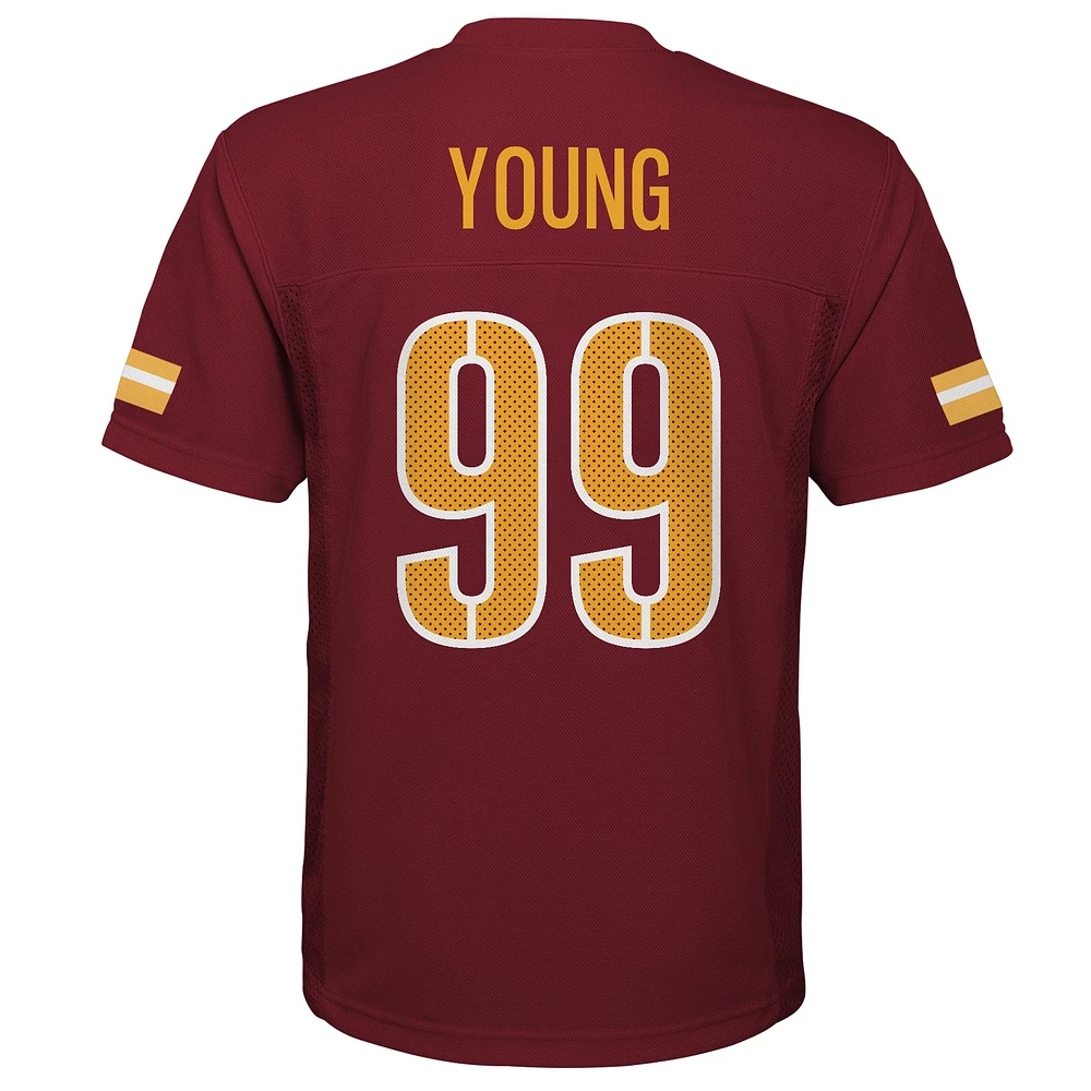 Preschool Chase Young Burgundy Washington Commanders Replica Player Jersey