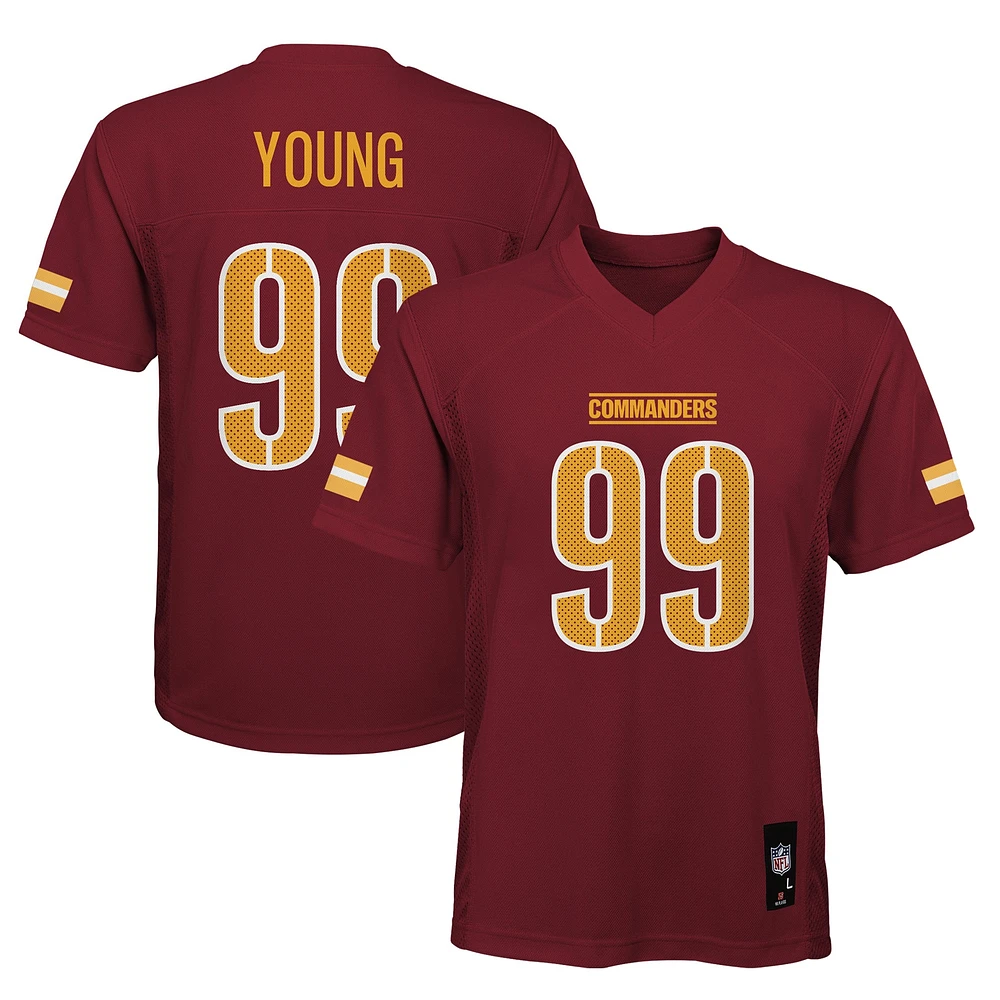 Preschool Chase Young Burgundy Washington Commanders Replica Player Jersey