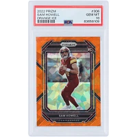 Carte de recrue authentifiée Sam Howell Washington Commanders 2022 Panini Prizm Orange Ice Prizm #306 PSA 10