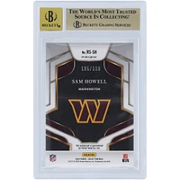 Carte de recrue Panini Select Silver Prizm #RS-SH #195/199 BGS authentifiée 9,5/10 2022 autographiée par Sam Howell des Washington Commanders