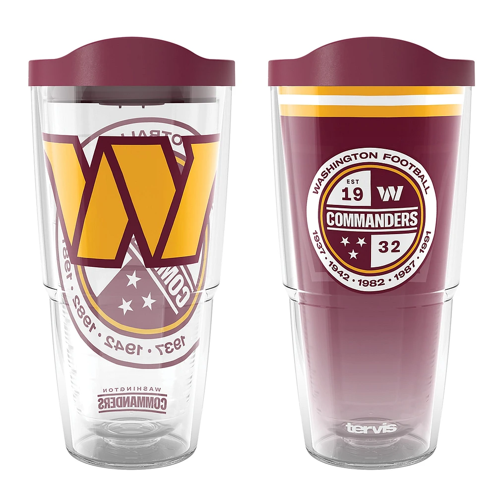 Tervis Washington Commanders 24oz NFL 2 PACK Véritable et Forever Fan