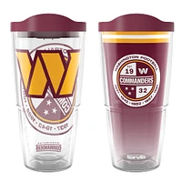 Tervis  Washington Commanders 24oz NFL 2 PACK Genuine & Forever Fan