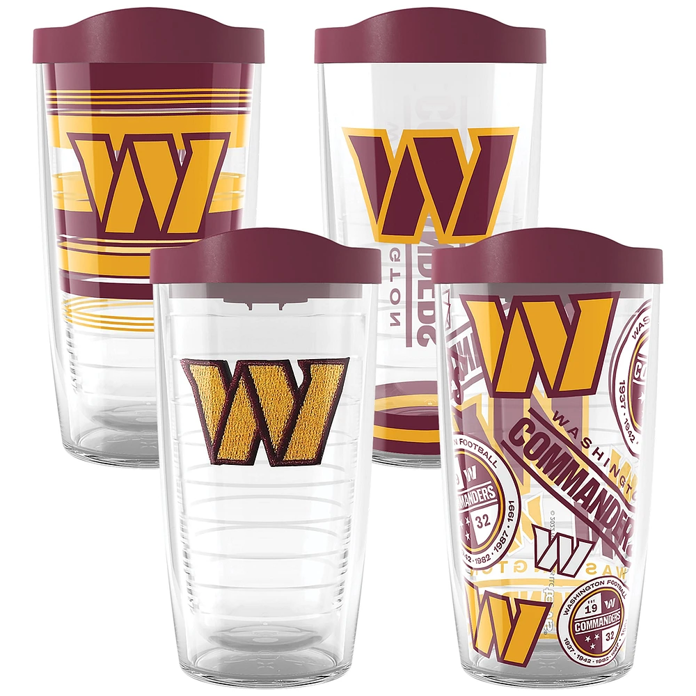 Tervis Washington Commanders Four-Pack 16oz. Classic Tumbler Set