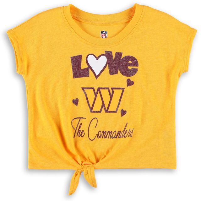 Ensemble t-shirt et legging Washington Commanders Forever Love or/bordeaux pour tout-petit