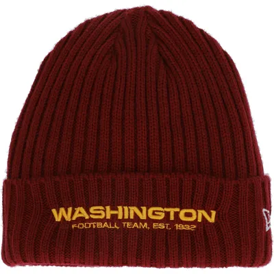 Men's New Era Burgundy Washington Football Team Trapper Knit Hat