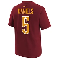 T-shirt Nike pour tout-petit Jayden Daniels Bordeaux Washington Commanders avec nom et numéro de joueur