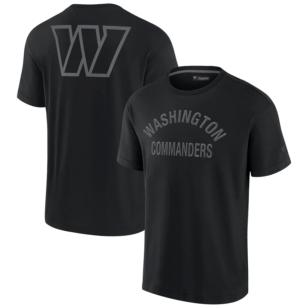 T-shirt unisexe Fanatics noir Washington Commanders Elements super doux à manches courtes