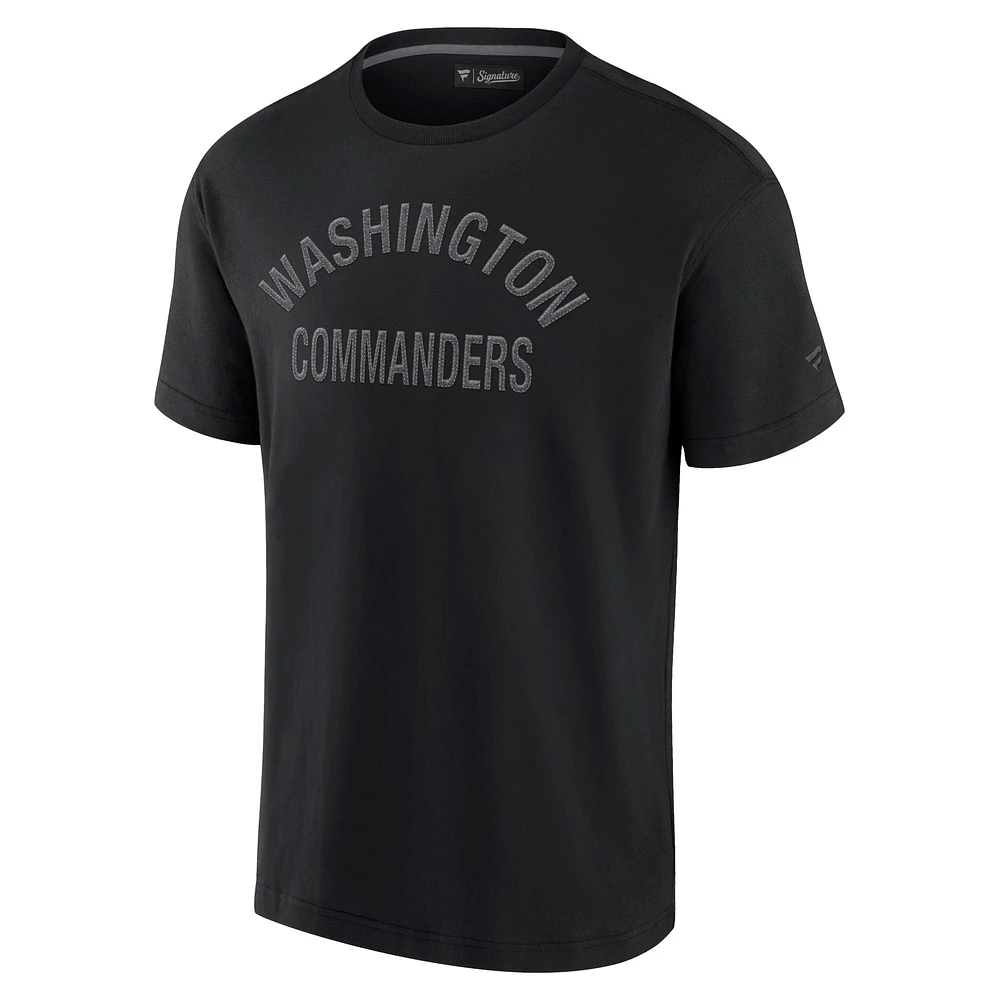 T-shirt unisexe Fanatics noir Washington Commanders Elements super doux à manches courtes