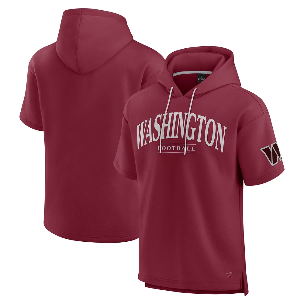 Sweat à capuche unisexe manches courtes Fanatics Bordeaux Washington Commanders Elements Ready