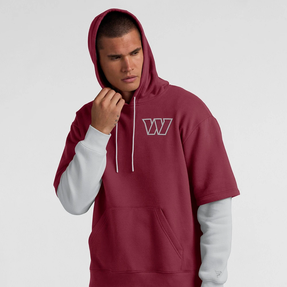 Unisex Fanatics  Burgundy Washington Commanders Sleek Elements Pullover Hoodie