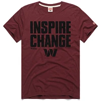 Unisex Homage Burgundy Washington Commanders 2024 Inspire Change Tri-Blend T-Shirt