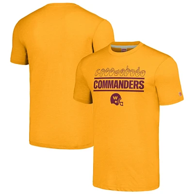 Unisex Homage Gold Washington Commanders The NFL ASL Collection by Love Sign Tri-Blend T-Shirt