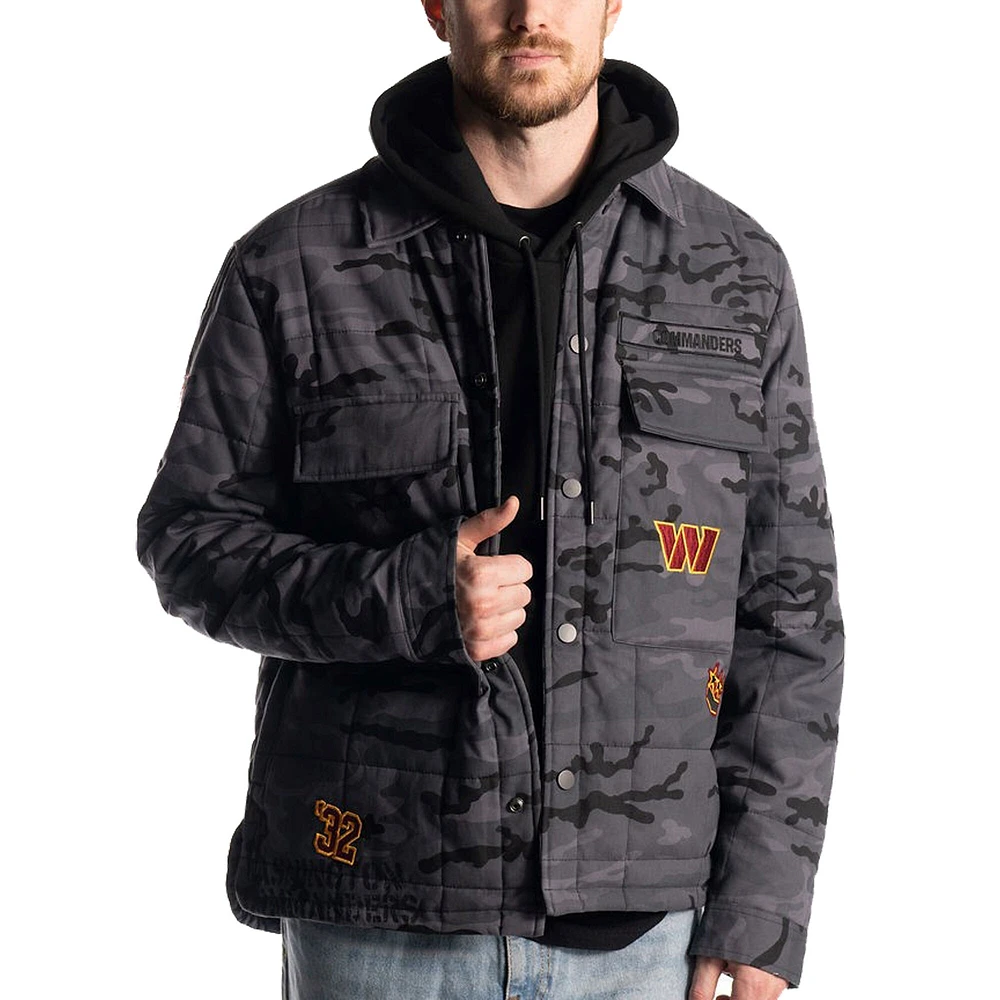 Veste unisexe The Wild Collective Black Washington Commanders Utility Full-Snap