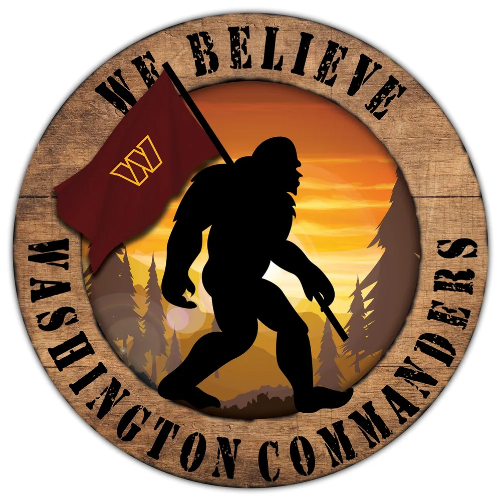 Lids Washington Commanders 12'' We Believe Bigfoot Circle Sign