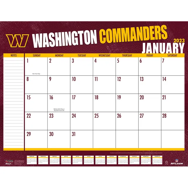 Lids Washington Commanders 2023 16-Month Mini Wall Calendar