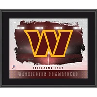 Washington Commanders Framed 10.5" x 13" Sublimated Horizontal Team Logo Plaque