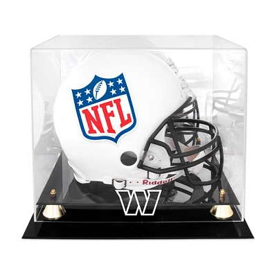 Vitrine de présentation du casque avec logo de l'équipe Washington Commanders Golden Classic