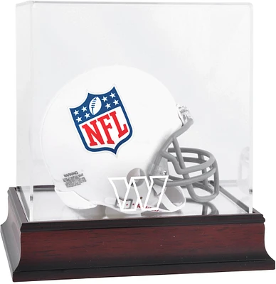Présentoir pour mini casque avec logo de l'équipe en acajou des Washington Commanders