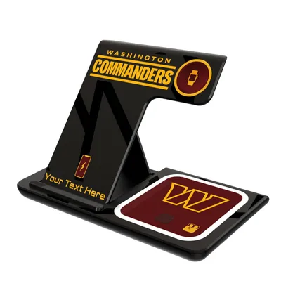 Washington Commanders Personalized 3-in-1 Charging Station