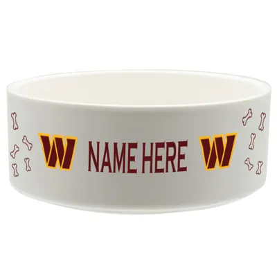 Washington Commanders 20oz. Personalized Pet Bowl - White