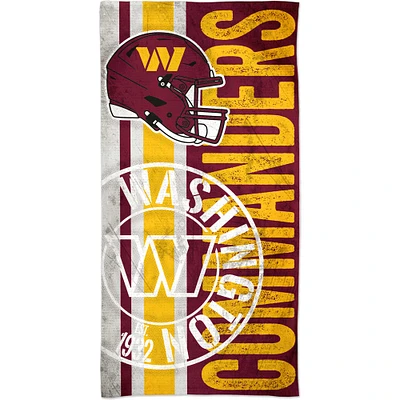 Serviette de plage rétro Spectra WinCraft Washington Commanders 30 po x 60 po
