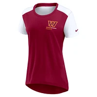 Women's Nike  Burgundy Washington Commanders Performance Fashion T-Shirt