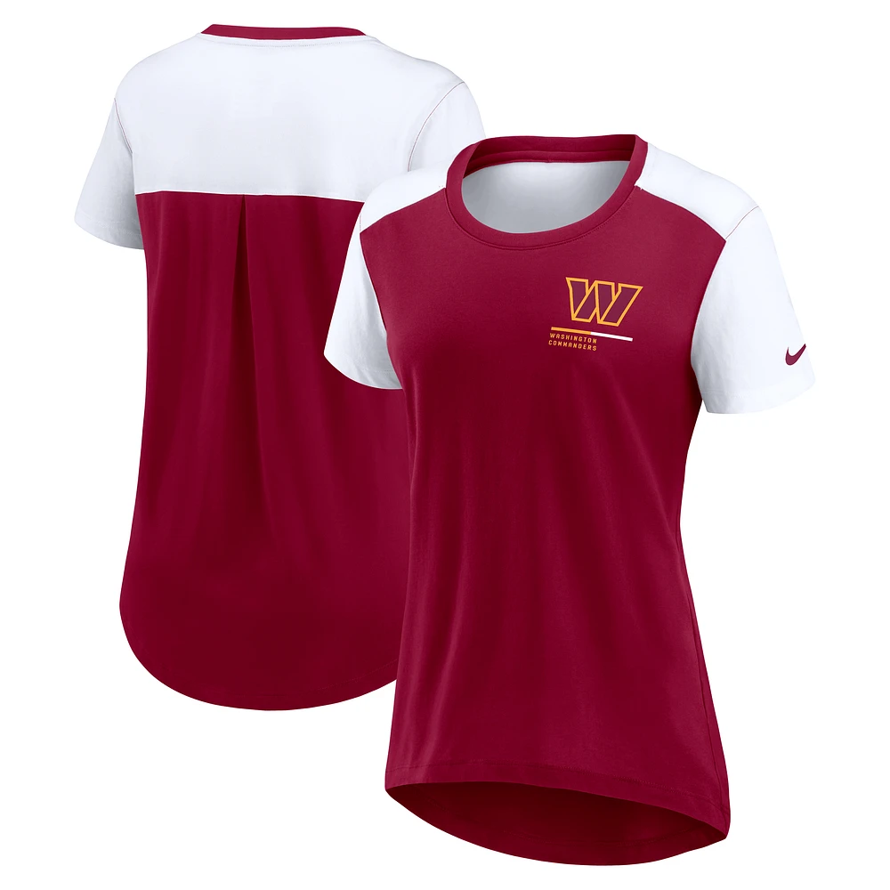 Women's Nike Burgundy Washington Commanders Performance Fashion T-Shirt