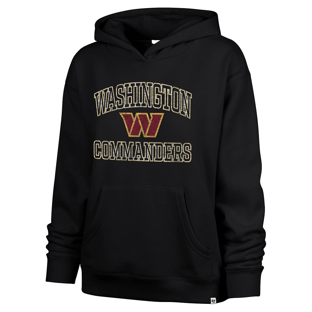 Women's '47  Black Washington Commanders Clarity Naomi Pullover Hoodie