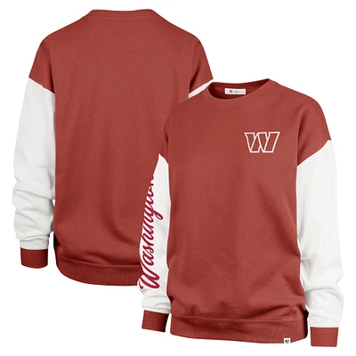 Sweat-shirt à enfiler Rise Andie pour femme, bordeaux, Washington Commanders Double Header '47